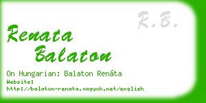 renata balaton business card